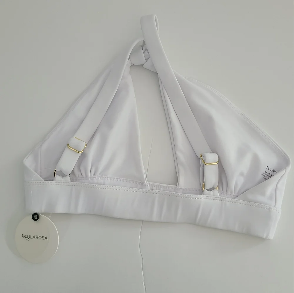 Tularosa bikini top in white with adjustable shoulder straps Size S - Picture 2 of 5